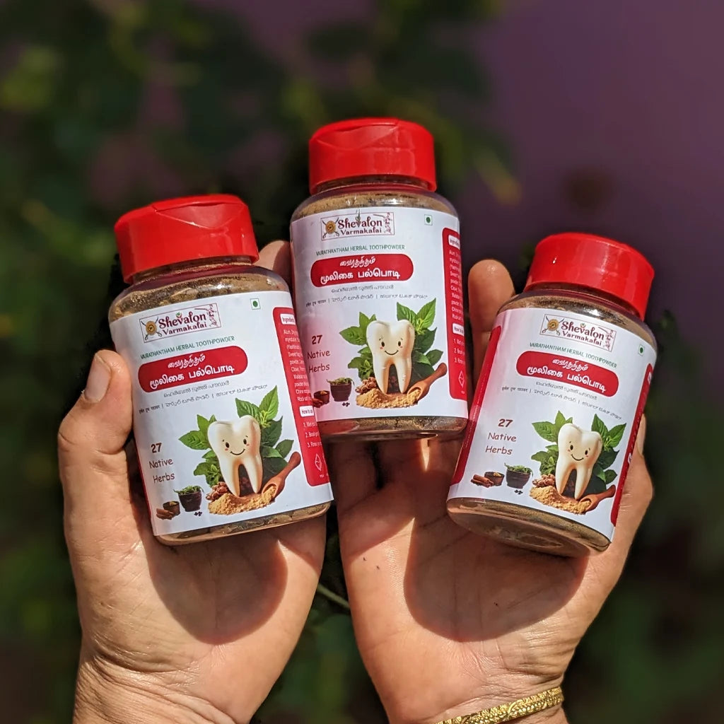 Natural Herbal Tooth Powder – Whitening & Gum Care (3-Pack Combo)